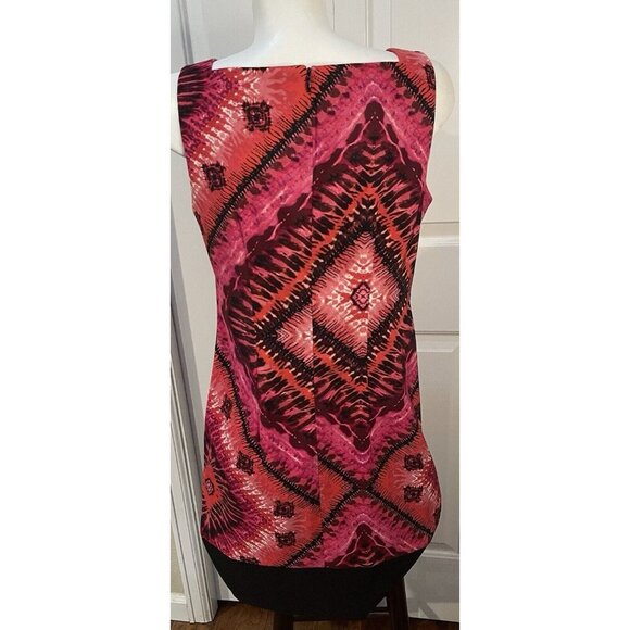 AGB Sheath Dress Womens Size 8 Red Black Sleeveless Back Zipper - Picture 5 of 6